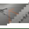 Mexen Lunar L ötszögletű zuhanykabin, balra nyíló 80 x 100 cm, áttetsző, csiszolt réz - 831L-080L-100P-65-00-L