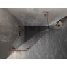 Mexen Lunar L ötoldalú zuhanykabin balra nyíló 100 x 100 cm, átlátszó, csiszolt réz - 831L-100L-100P-65-00-L