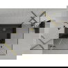 Mexen Roma cabină de duș cu uși batante 100 x 90 cm, transparent, auriu + cadă de duș Flat, negru - 854-100-090-50-00-4070G