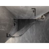 Mexen Lunar L cabina de duș pentagonală cu ușă stânga rabatabilă 90 x 90 cm, transparentă, neagră