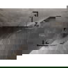 Mexen Lunar L ötszögletű balra nyíló zuhanykabin 100 x 100 cm, átlátszó, fekete - 831L-100L-100P-70-00-L