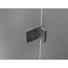Mexen Lunar L ötszögű balra nyíló zuhanykabin 80 x 80 cm, átlátszó, gun metal - 831L-080L-080P-95-00-L