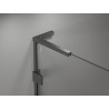 Mexen Lunar L ötszögű balra nyíló zuhanykabin 80 x 80 cm, átlátszó, gun metal - 831L-080L-080P-95-00-L