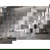 Mexen Lunar L ötszögletű zuhanykabin balra nyíló 80 x 80 cm, átlátszó, szálcsiszolt nikkel - 831L-080L-080P-97-00-L