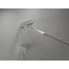 Mexen Lunar L ötszögletű balra nyíló zuhanykabin 100 x 80 cm, átlátszó, csiszolt nikkel - 831L-100L-080P-97-00-L
