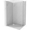 Mexen Lunar L cabina de duș pentagonală cu deschidere spre stânga 100 x 80 cm, transparentă, nichel periat