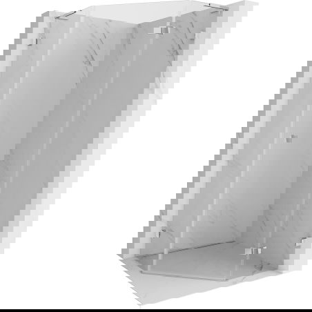 Mexen Lunar L cabină de duș pentagonală batantă dreapta 80 x 80 cm, transparentă, crom - 831L-080P-080L-01-00-P