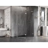 Mexen Lunar L cabină de duș pentagonală cu deschidere dreapta 100 x 80 cm, transparentă, crom - 831L-100P-080L-01-00-P