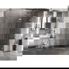 Mexen Lunar L cabină de duș pentagonală pivotantă dreaptă 100 x 80 cm, transparentă, crom - 831L-100P-080L-01-00-P