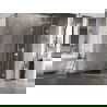 Mexen Lunar L cabină de duș pentagonală cu uși batante dreapta 90 x 80 cm, transparent, alb - 831L-090P-080L-20-00-P