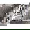 Mexen Lunar L cabină de duș pentagonală cu deschidere dreapta 100 x 80 cm, transparent, albă - 831L-100P-080L-20-00-P