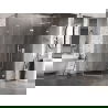 Mexen Lunar L cabină de duș pentagonală cu deschidere dreapta 100 x 80 cm, transparent, albă - 831L-100P-080L-20-00-P