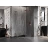 Mexen Lunar L cabină de duș pentagonală batantă dreaptă 100 x 80 cm, transparent, aur roz - 831L-100P-080L-60-00-P