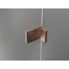Mexen Lunar L cabina de duș pentagonală pivotantă dreapta 100x100 cm, transparentă, cupru periat - 831L-100P-100L-65-00-P