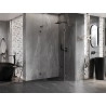 Mexen Lunar L ötoldalú jobbos nyíló zuhanykabin 80x80 cm, átlátszó, koptatott gun gray - 831L-080P-080L-66-00-P