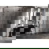 Mexen Lunar L, ötszögletű, jobbos zuhanykabin, 100x90 cm, átlátszó, selyemfényű szürkére kefélt - 831L-100P-090L-66-00-P