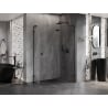 Cabină de duș pentagonală dreaptă Mexen Lunar L, 100 x 90 cm, transparent, negru - 831L-100P-090L-70-00-P