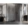 Mexen Lunar L cabina de duș pentagonală pivotantă dreapta 90 x 80 cm, transparentă, gun metal - 831L-090P-080L-95-00-P