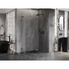 Mexen Lunar L cabina de duș pentagonală pivotantă dreapta 90 x 80 cm, transparentă, gun metal - 831L-090P-080L-95-00-P