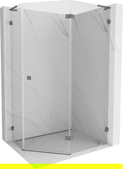 Mexen Lunar L cabină de duș pentagonală cu deschidere dreaptă 100 x 90 cm, transparent, metal armat - 831L-100P-090L-95-00-P
