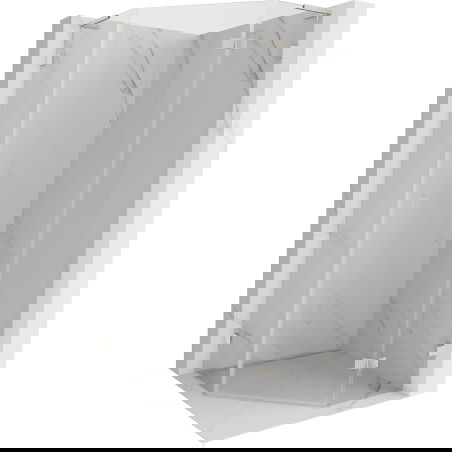 Mexen Lunar L cabină de duș pentagonală batantă dreapta 80 x 80 cm, transparent, nichel periat - 831L-080P-080L-97-00-P