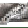 Mexen Lunar L cabină de duș pentagonală cu deschidere dreapta 100x80 cm, transparent, nichel periat - 831L-100P-080L-97-00-P