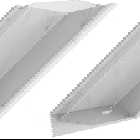 Mexen Lunar L cabină de duș pentagonală cu deschidere dreapta 100x80 cm, transparent, nichel periat - 831L-100P-080L-97-00-P