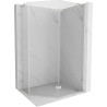 Mexen Lunar L cabina de duș pentagonală rabatabilă dreapta 100x80 cm, transparentă, nichel periat - 831L-100P-080L-97-00-P