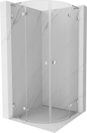 Mexen Lunar L cabină de duș semicirculară batantă 70 x 70 cm, transparentă, crom - 833L-070L-070P-01-00