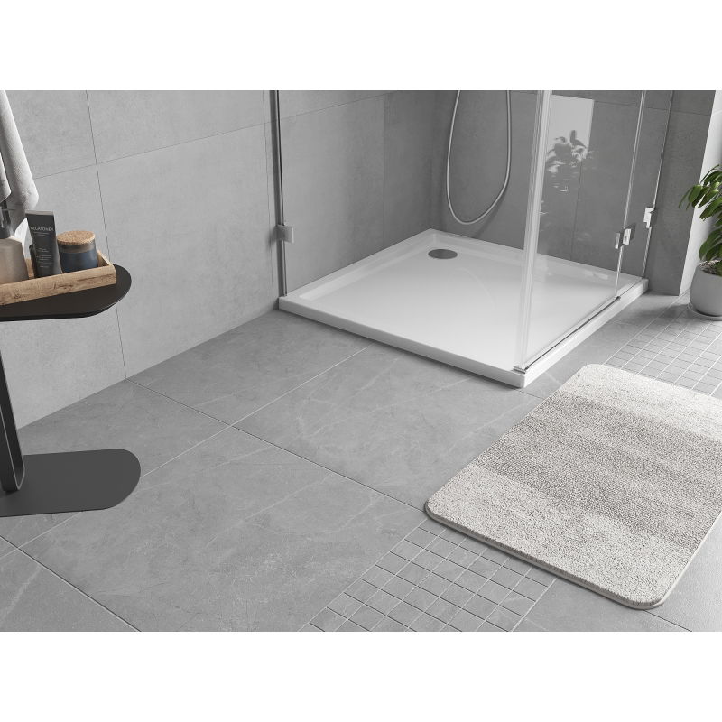 Mexen Flow brodzik pătrat slim 85 x 85 cm, alb lucios - 46S108585