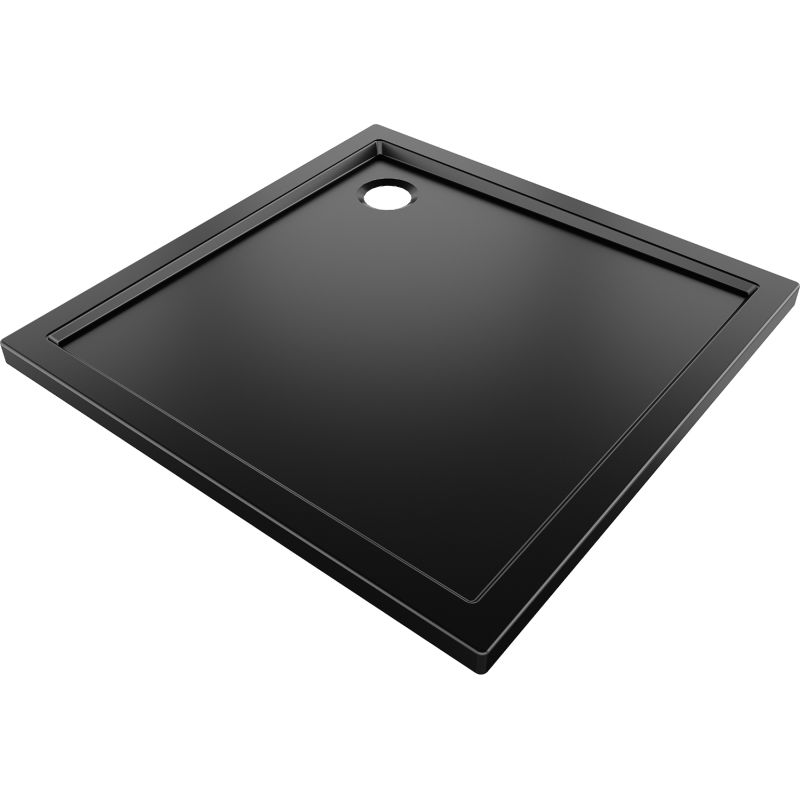 Mexen Flow cadă de duș pătrată slim 70 x 70 cm, negru mat - 46S707070