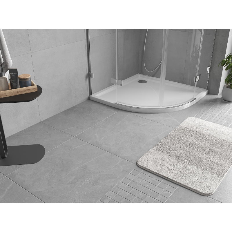 Mexen Flow brodzik semi-rotund slim 100 x 100 cm, alb lucios - 46Q101010