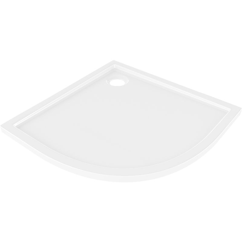 Mexen Flow cadă de duș semicirculară slim 80 x 80 cm, alb lucios - 46Q108080