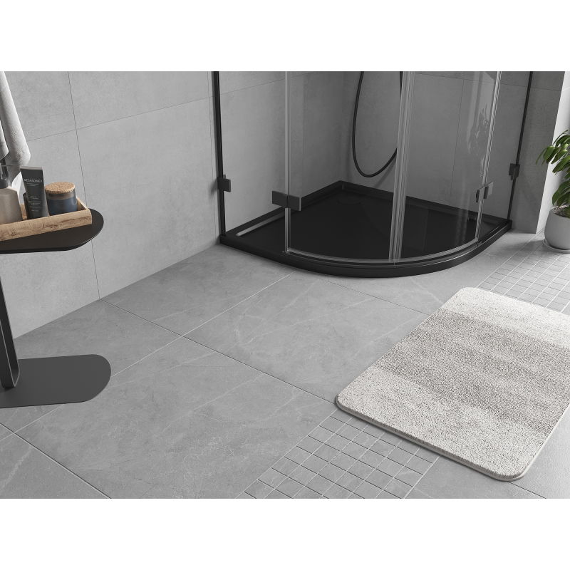 Mexen Flow cadă de duș semirotundă slim 90 x 90 cm, negru mat - 46Q709090