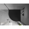Mexen Flow félköríves slim zuhanytálca 90 x 90 cm, fekete matt - 46Q709090