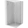 Mexen Lunar L cabina de duș semirotundă cu uși rabatabile 100 x 100 cm, transparent, crom - 833L-100L-100P-01-00