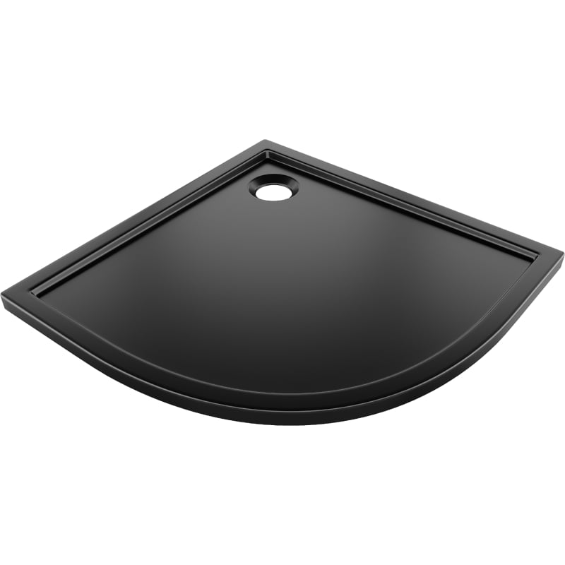 Mexen Flow cadă de duș semicirculară subțire 100 x 100 cm, negru mat - 46Q701010