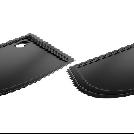 Mexen Flow brodzik semicircular slim 100 x 100 cm, negru mat - 46Q701010