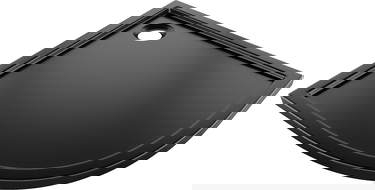 Mexen Flow cadă de duș semicirculară subțire 100 x 100 cm, negru mat - 46Q701010