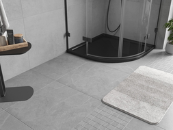 Mexen Flow brodzik semicircular slim 100 x 100 cm, negru mat - 46Q701010