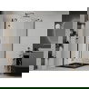 Mexen Roma cabină de duș cu balamale 90 x 90 cm, transparent, Neagră + cadă de duș Flat, Neagră - 854-090-090-70-00-4070B