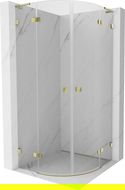Mexen Lunar L cabină de duș semicirculară cu balamale 100 x 100 cm, transparent, auriu - 833L-100L-100P-50-00