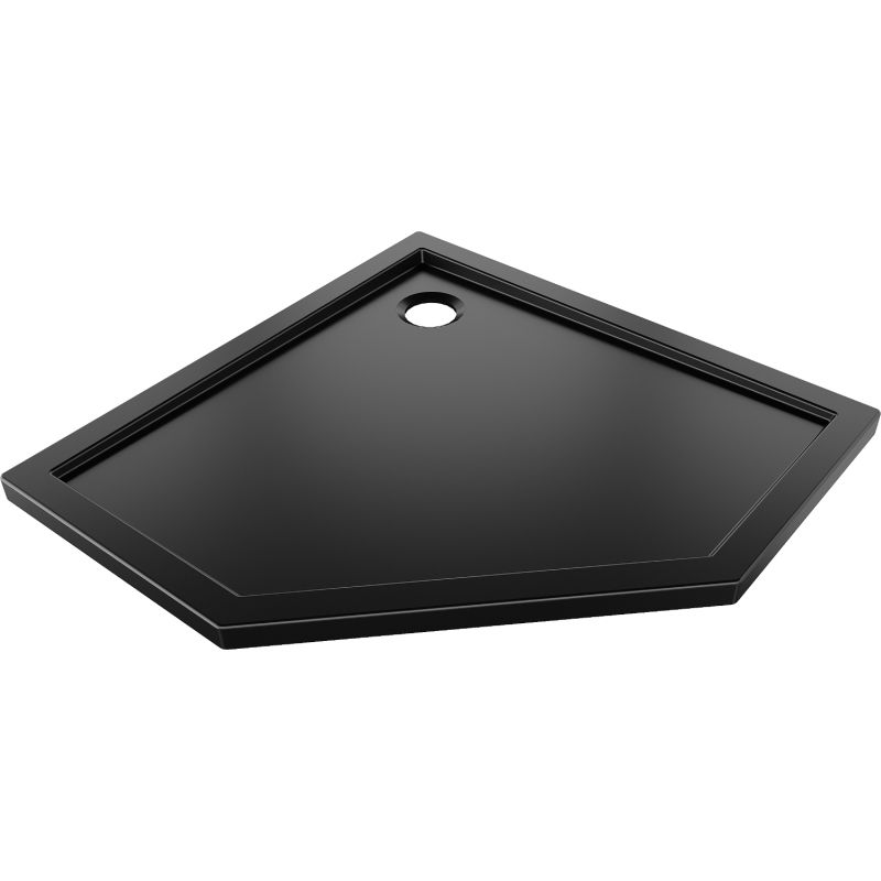 Mexen Flow brodzik pentagonal slim 80 x 80 cm, negru mat - 46P708080