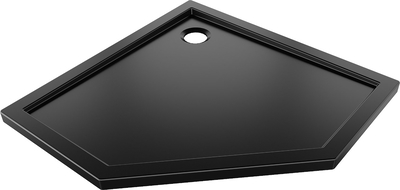 Mexen Flow cadă de duș pentagonală subțire 100 x 100 cm, negru mat - 46P701010