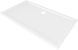 Mexen Flow cadă de duș dreptunghiulară slim 140 x 80 cm, alb lucios - 46R108014