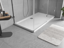 Mexen Flow cadă de duș dreptunghiulară slim 140 x 80 cm, alb lucios - 46R108014