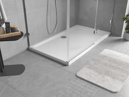 Mexen Flow cadă de duș dreptunghiulară slim 160 x 80 cm, alb lucios - 46R108016