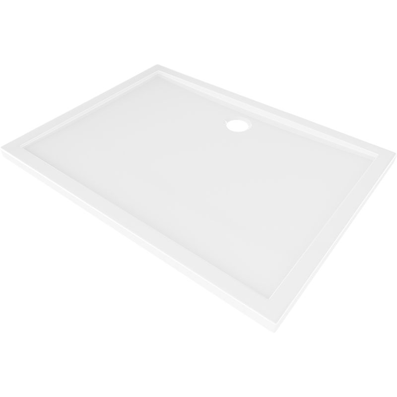 Mexen Flow cadă rectangulară slim 120 x 100 cm, alb lucios - 46R101012