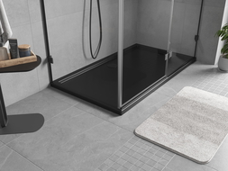 Mexen Flow cadă de duș dreptunghiulară slim 140 x 80 cm, negru mat - 46R708014