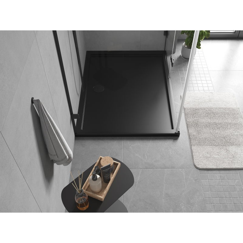 Mexen Flow brodzik dreptunghiular slim 110 x 85 cm, negru mat - 46R708511